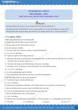 Đề số 4 - Đề kiểm tra học kì 1 - Sinh học 9